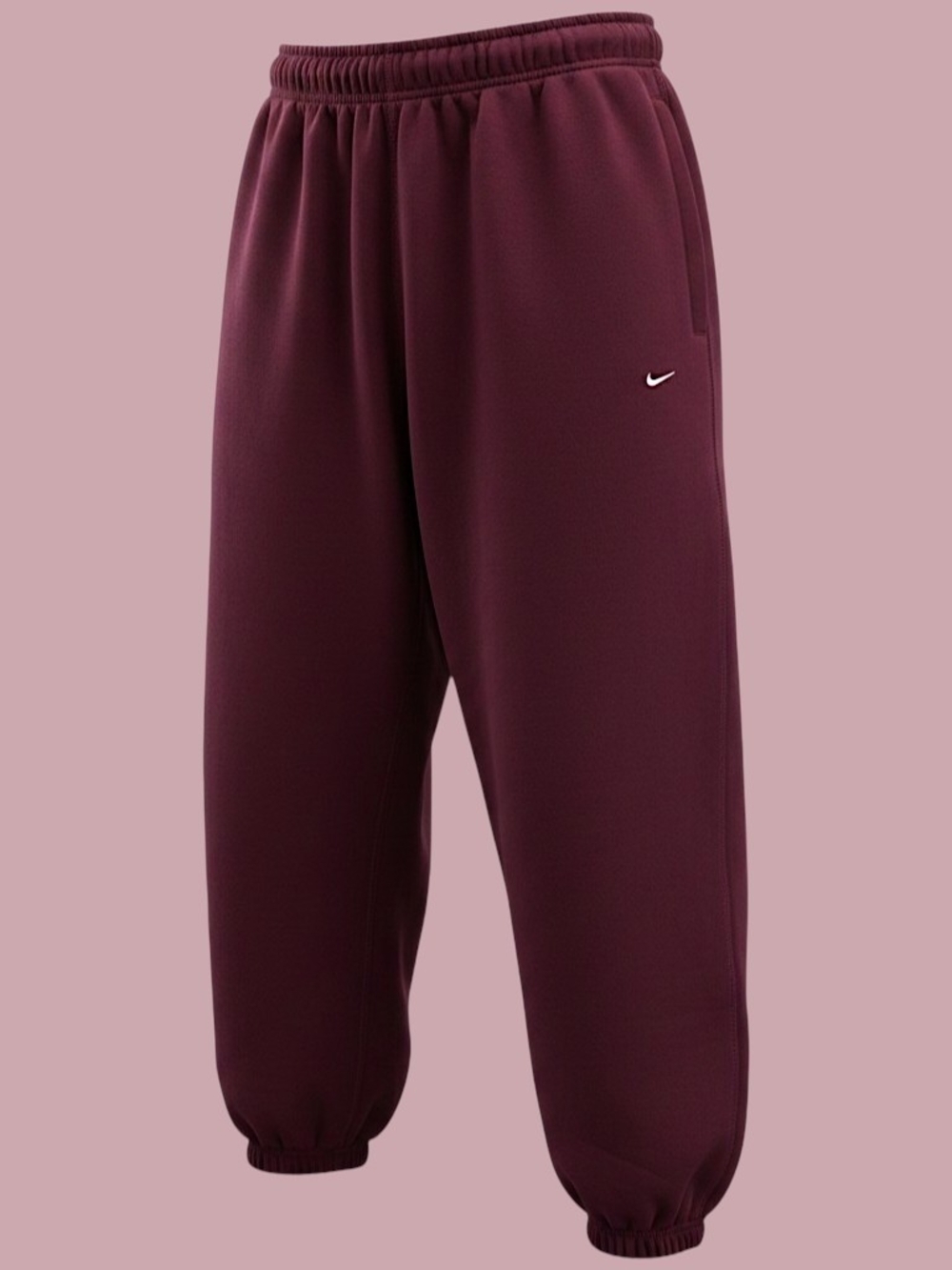 🚹 M US — Nike Solo Swoosh Loose-fit Joggers [BURGUNDY CRUSH] HV1088-652